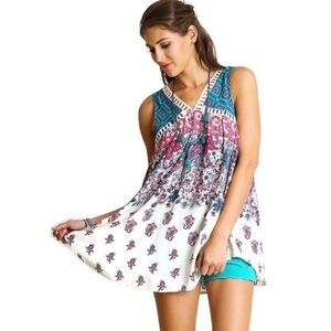 Paisley Print Sleeveless Tunic